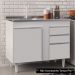 Balcão Gabinete 100cm Sem Tampo 3 Portas 2 Gavetas Luziania Branco - Lumil Móveis