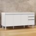 Balcão Gabinete 160cm Sem Tampo 4 Portas 2 Gavetas Arkansas Branco - Lumil Móveis