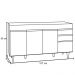 Balcão Gabinete 160cm Sem Tampo 4 Portas 2 Gavetas Arkansas Branco - Lumil Móveis