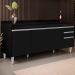 Balcão Gabinete 180cm com Tampo Dallas Preto - Lumil