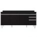 Balcão Gabinete 180cm com Tampo Dallas Preto - Lumil