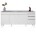 Balcão Gabinete Com Pia 180cm Dallas Branco - Lumil