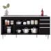 Balcão Gabinete Com Pia 180cm Dallas Preto - Lumil