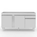 Balcão Gabinete Para Pia 150cm Sem Tampo 3 Portas 1 Gaveta Dakota Branco - Lumil