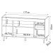 Balcão Gabinete Para Pia 180cm Sem Tampo Dallas Branco/Preto - Lumil