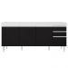 Balcão Gabinete Para Pia 180cm Sem Tampo Dallas Branco/Preto - Lumil