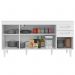 Balcão Gabinete Pia Inox Áustria 160cm 04 Portas Branco - Lumil Móveis