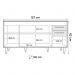 Balcão Gabinete Pia Inox Áustria 160cm 04 Portas Branco - Lumil Móveis