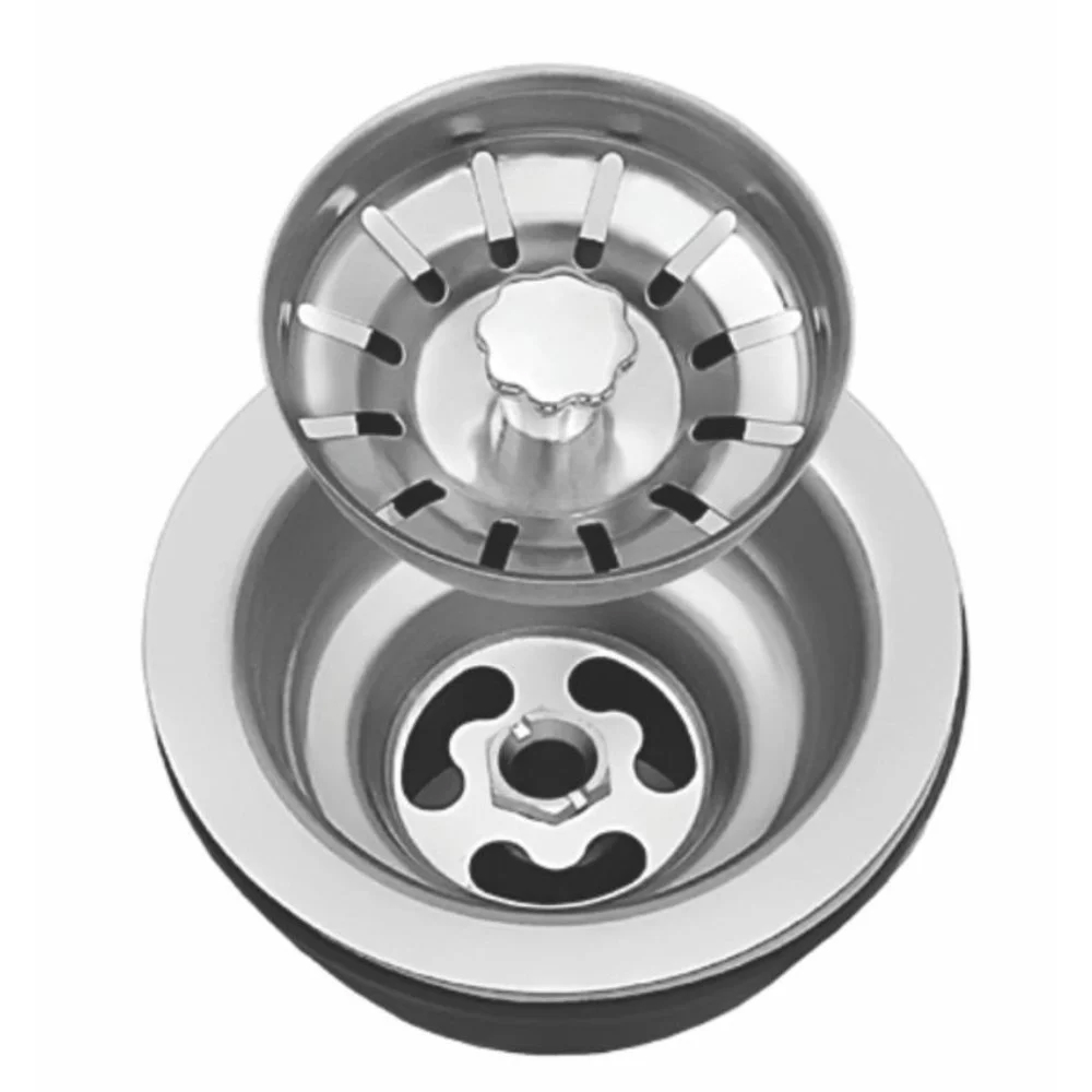 Balcão Gabinete com Pia Inox 150cm 3 Portas 1 Gaveta Dakota Castanho/Preto - Lumil