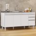Balcão Gabinete com Pia Inox 160cm Arkansas Branco - Lumil