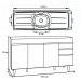 Balcão Gabinete com Pia Inox 160cm Arkansas Branco - Lumil