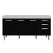 Balcão Gabinete de Pia Áustria sem Tampo 160cm 04 Portas 02 Gavetas Branco/Preto - Lumil Móveis
