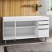 Balcão Gabinete de Pia sem Tampo 150cm 4 Portas 2 Gavetas Marrocos Branco - Lumil