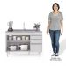Balcão Gabinete para Pia 120cm sem Tampo 3 Portas 2 Gavetas Michigan Branco - Lumil Móveis