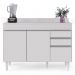 Balcão Gabinete para pia com Tampo 120cm Michigan Branco - Lumil