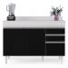 Balcão Gabinete para pia com Tampo 120cm Michigan Branco/Pto - Lumil