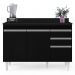Balcão Gabinete para pia com Tampo 120cm Michigan Preto - Lumil