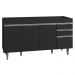 Balcão Gabinete para pia sem Tampo 150cm  Marrocos Preto - Lumil