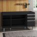 Balcão Gabinete para pia sem Tampo 150cm  Marrocos Preto - Lumil