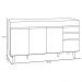 Balcão Gabinete para pia sem Tampo 150cm  Marrocos Preto - Lumil