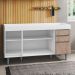 Balcão Gabinete para pia sem Tampo 150cm Marrocos Branco/Castanho  - Lumil
