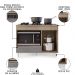 Balcão Multiuso para Cooktop 4 Bocas Georgia Castanho/Cinza - Lumil Móveis