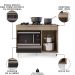 Balcão Multiuso para Cooktop 4 Bocas Georgia Castanho/Preto - Lumil Móveis