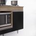 Balcão Multiuso para Cooktop 4 Bocas Georgia Castanho/Preto - Lumil Móveis