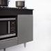 Balcão Multiuso para Cooktop 4 Bocas Georgia Preto/Cinza - Lumil Móveis
