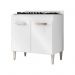 Balcão de Cozinha Cooktop Roma 2 Portas Branco - Lumil Móveis