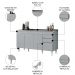 Balcão de Cozinha com Pia Inox 150cm 4 Portas Marrocos Cinza Claro - Lumil