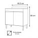 Balcão para Cooktop 80cm 2 Portas Flórida Branco - Lumil Móveis