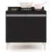 Balcão para Cooktop 80cm 2 Portas Flórida Preto - Lumil