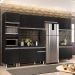 Cozinha Modulada 6 Módulos Composição 8 Preto - Lumil Móveis