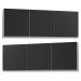 Kit 2 Armários Aéreos 150cm 3 Portas Argélia Branco/Preto - Lumil