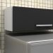Kit 2 Armários Aéreos Geladeira Veneza 70cm 1 Porta Branco/Preto - Lumil Móveis