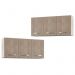 Kit 2 Armários Aéreos Honduras 3 Portas 120cm Branco/Castanho - Lumil Móveis