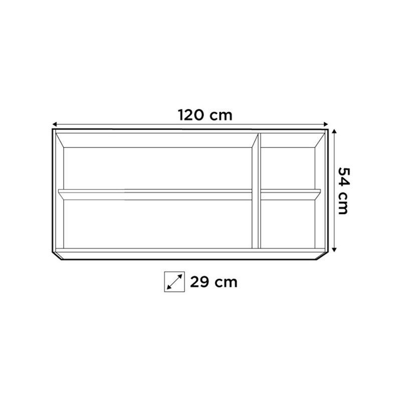 Kit 2 Armários Aéreos Honduras 3 Portas 120cm Branco/Castanho - Lumil Móveis