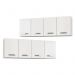 Kit 2 Armários Aéreos Panamá 4 Portas 160cm Branco - Lumil Móveis