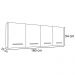 Kit 2 Armários Aéreos Panamá 4 Portas 160cm Branco/Preto - Lumil Móveis