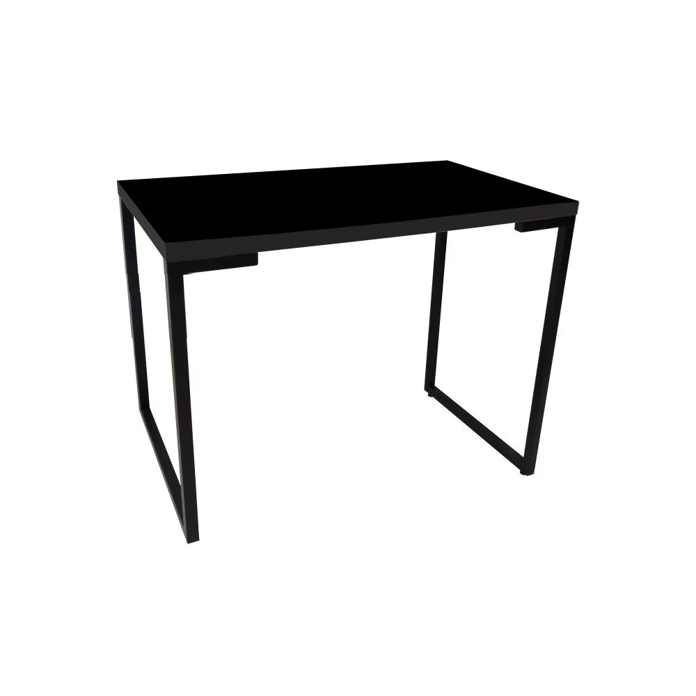 Mesa Escritório 120cm Estilo Industrial Porto Preto - Fit Mobel