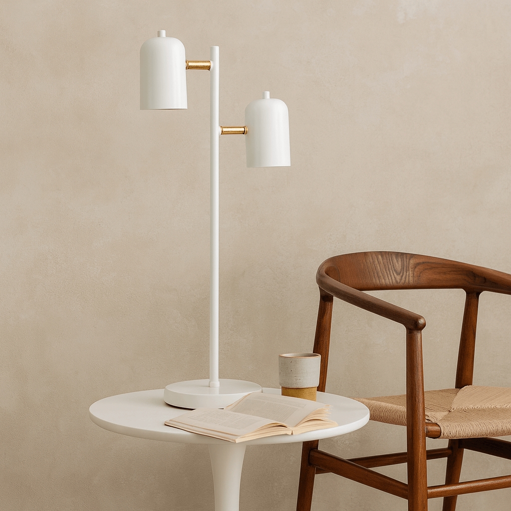 Luminária de Mesa Abajur Anne Dupla Branco