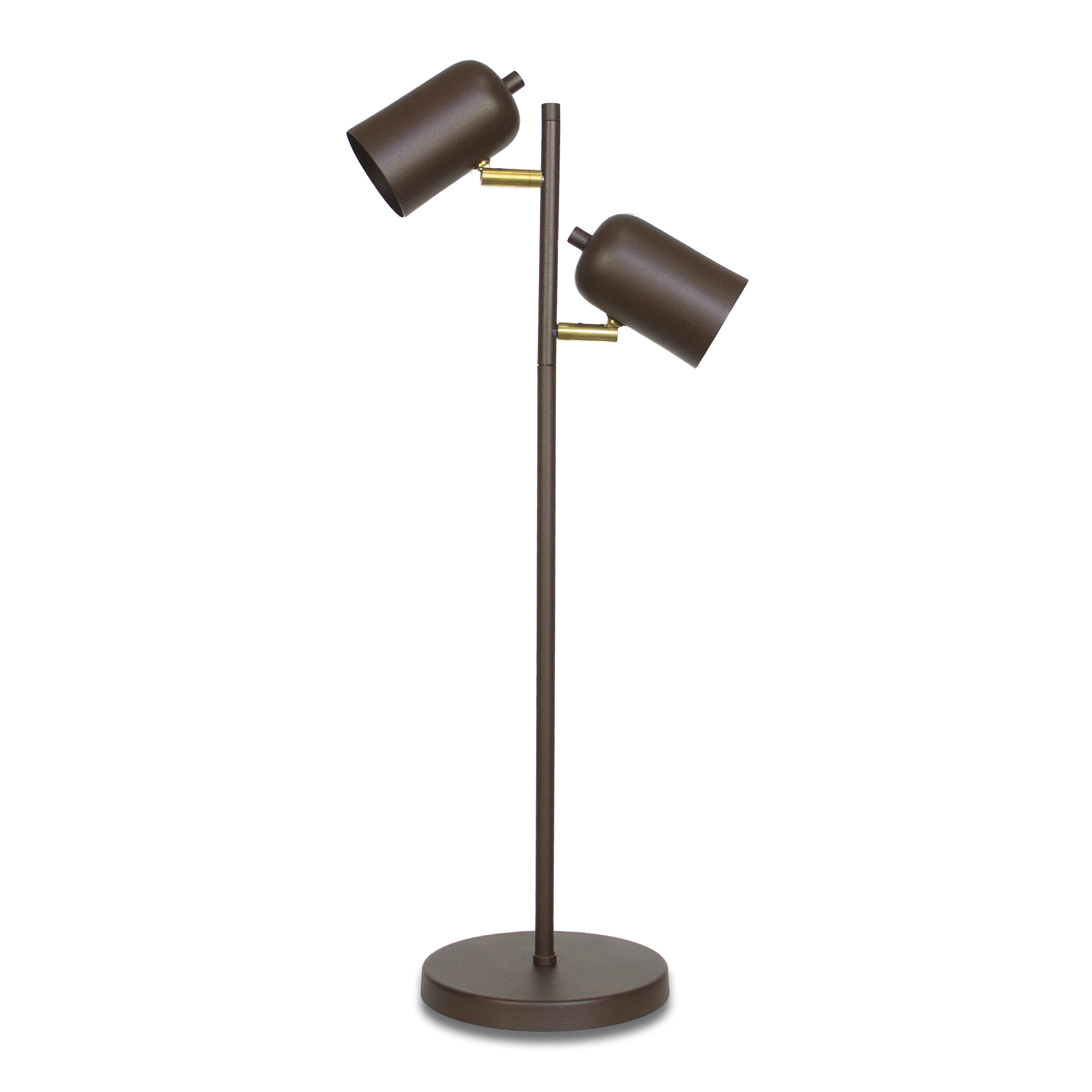 Luminária de Mesa Abajur Anne Dupla Marrom Cortem