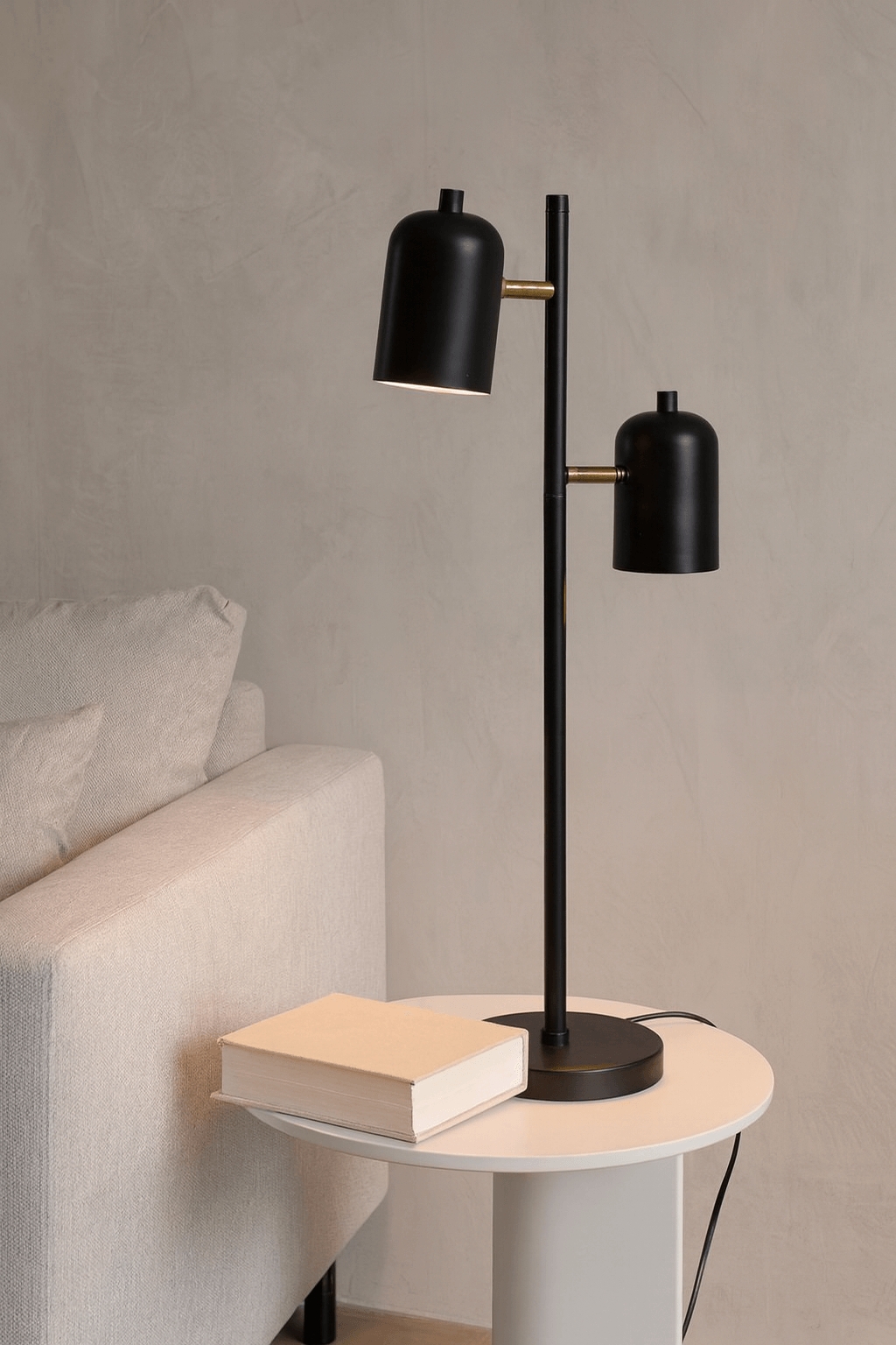 Luminária de Mesa Abajur Anne Dupla Preto