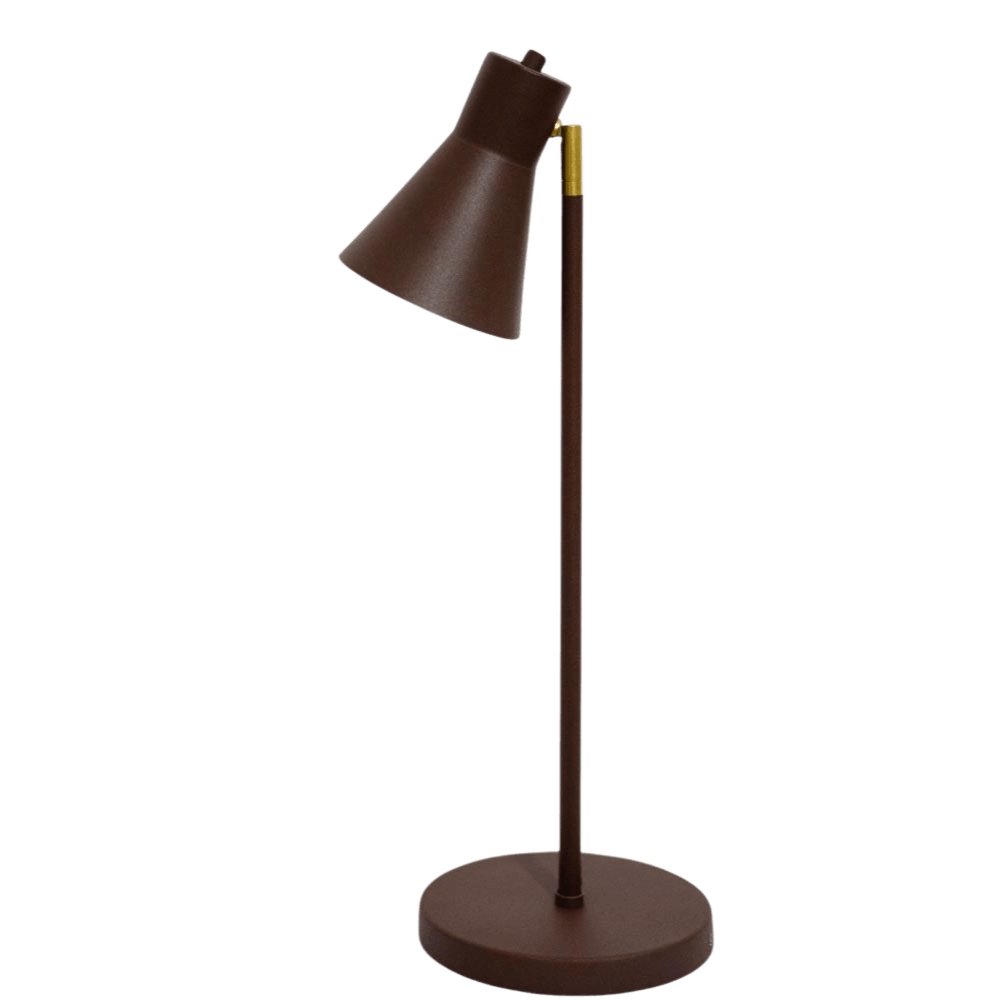 Luminária de Mesa Abajur Emma Marrom Cortem