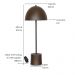 Luminária de Mesa Abajur Komaco Slim Marrom Cortem