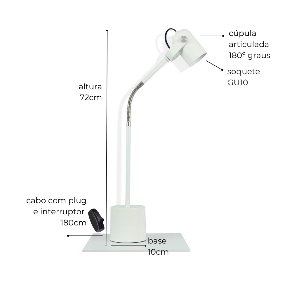 Luminária de Mesa Abajur Nelle Marrom Cortem