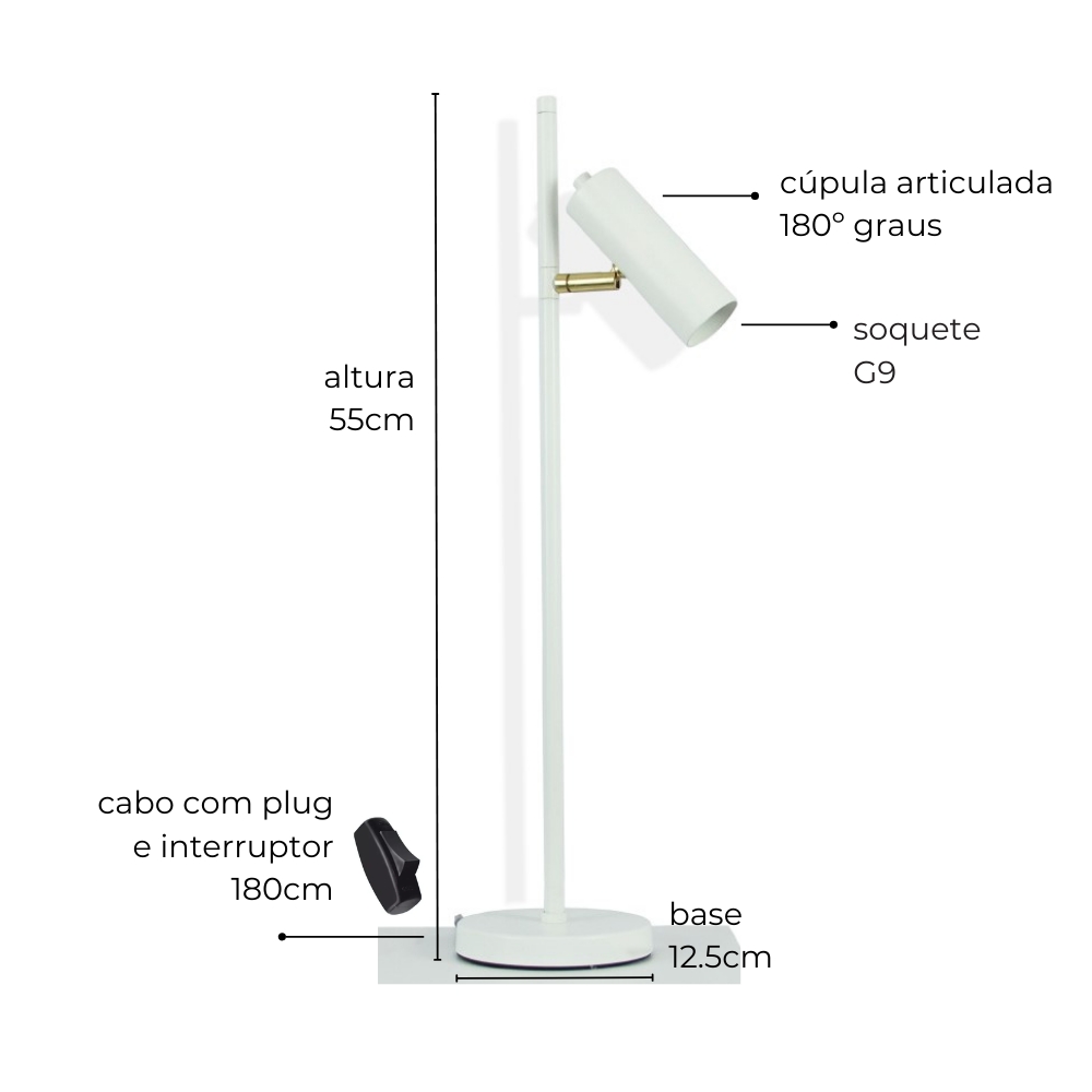 Luminária de Mesa Abajur Sofhie Marrom Cortem