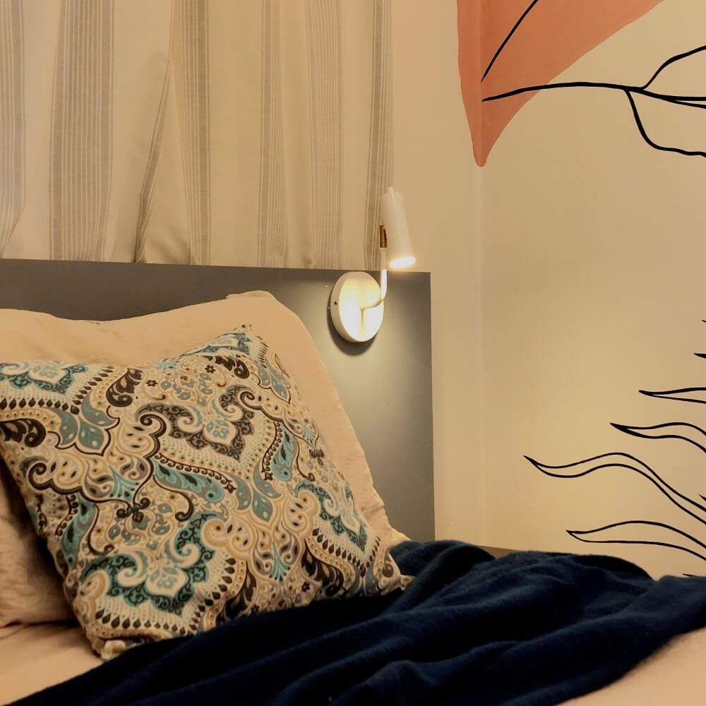 Luminária de Parede Arandela Articulada Sofhie em L Branco