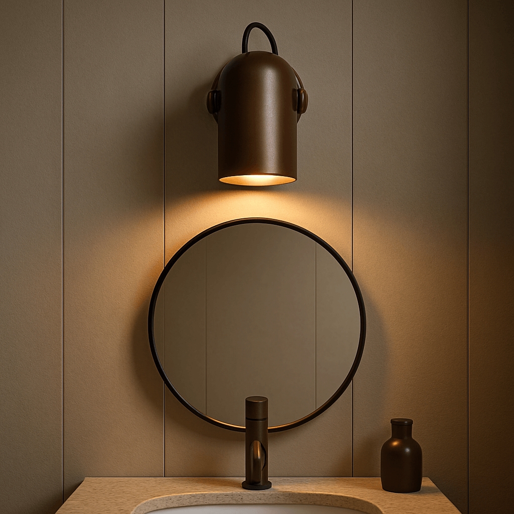 Luminária de Parede Arandela Articulada Spot Becker Marrom Cortem